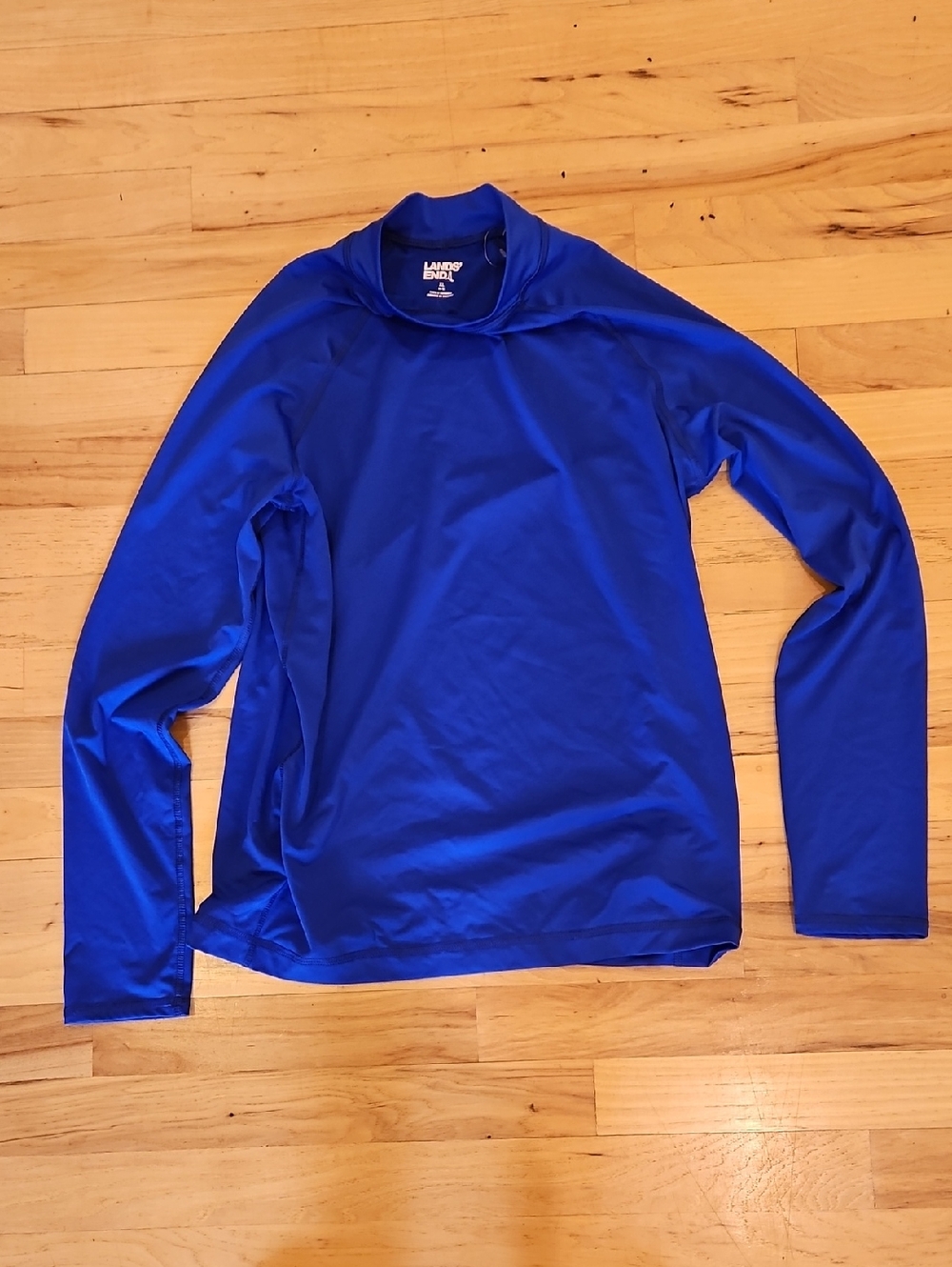 Lands' End Boys Size 14/16 Royal Blue Long Sleeve Rash Guard